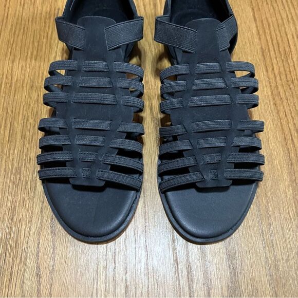 NEW Eileen Fisher Rato Stretch Black Sandal Sz 8.5 - Picture 4 of 8